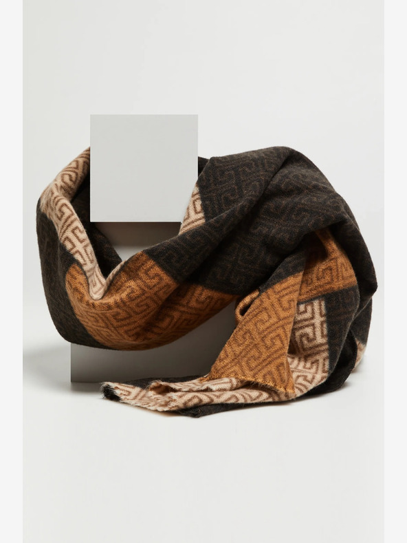 Moodo Barna és fekete női mintás női sál Moodo