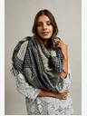 Moodo Moodo bézs-szürke női sál