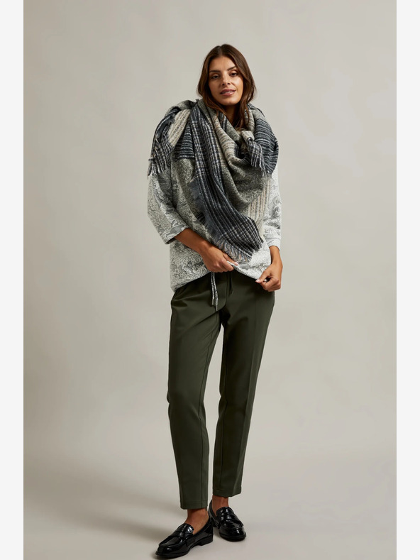 Moodo Moodo bézs-szürke női sál