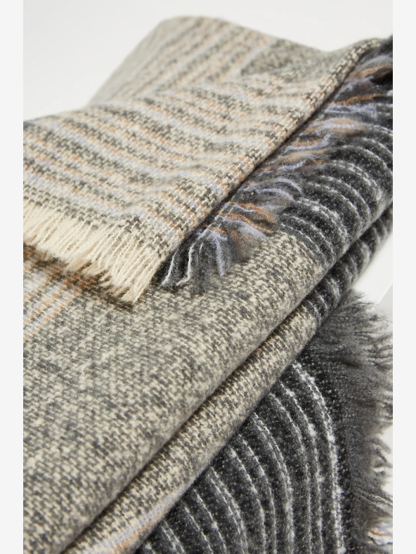 Moodo Moodo bézs-szürke női sál