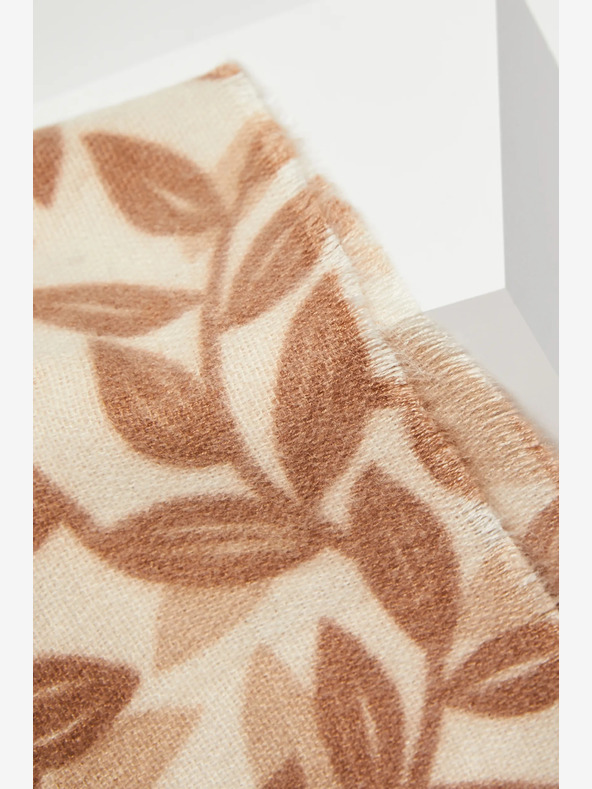 Moodo Moodo barna és bézs színű női mintás sál Moodo