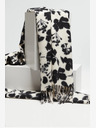 Moodo Fekete-fehér női virágos sál Moodo