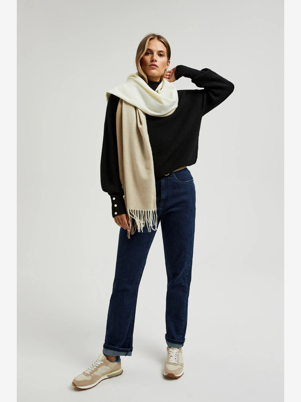 Moodo Bézs és barna női sál Moodo