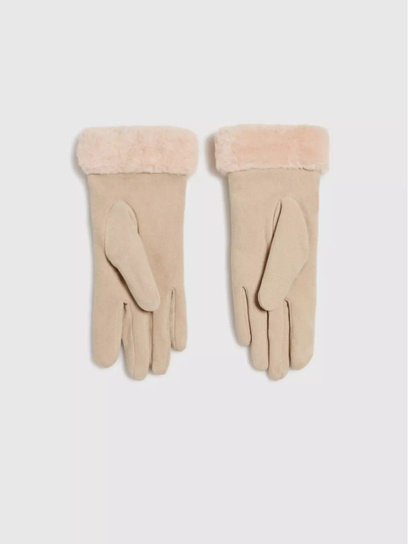 Moodo Moodo Bézs női kesztyű