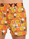 Styx Sárga és narancssárga Styx férfi mintás alvónadrág Méhek