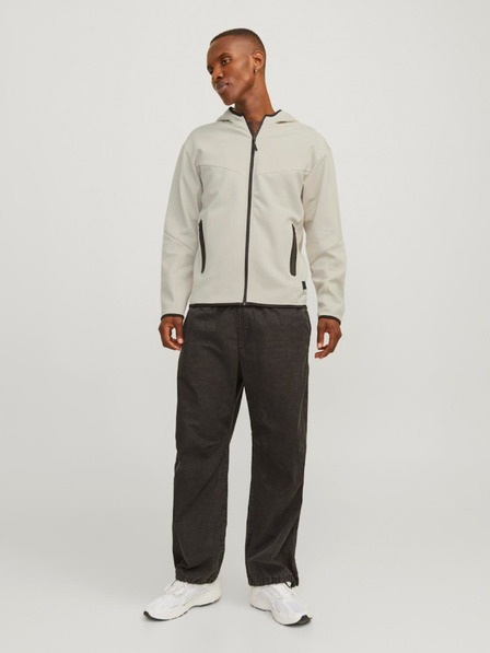 Jack & Jones Jack & Jones férfi bézs színű kapucnis pulóver