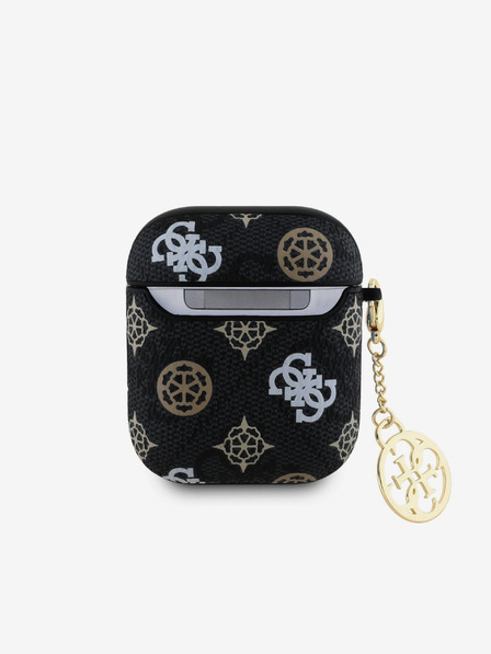 Guess Guess PU 4G Peony Charm tok AirPods 1/2-hez Fekete