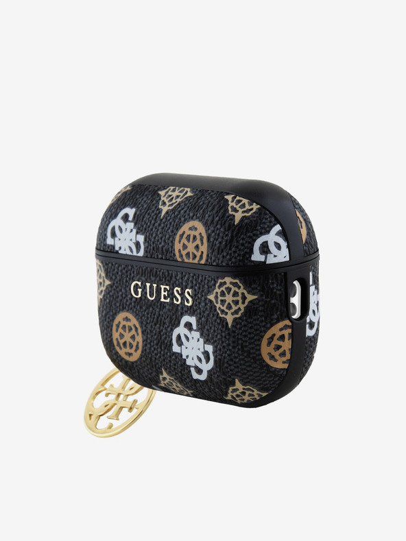 Guess Guess PU 4G Peony Charm tok AirPods Pro 2 készülékhez Fekete