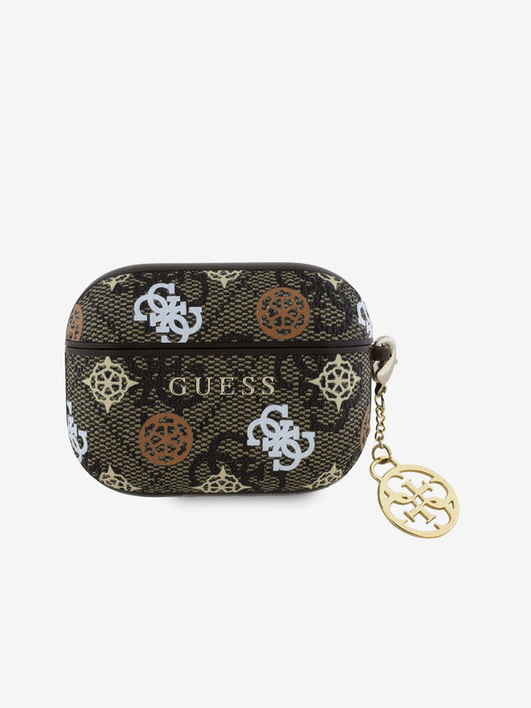 Guess Guess PU 4G Peony Charm tok AirPods Pro készülékhez Barna