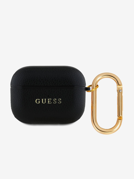 Guess Guess PU szemcsés klasszikus logós tok AirPods 3 készülékhez Fekete