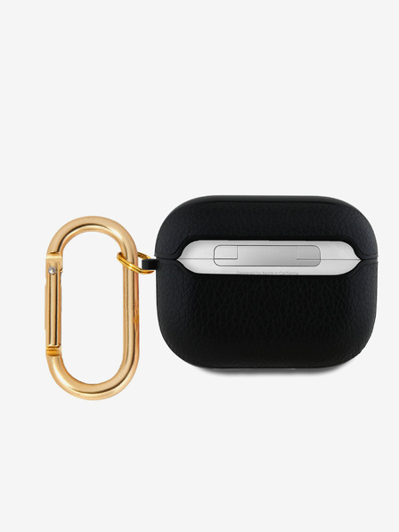 Guess Guess PU szemcsés klasszikus logós tok AirPods 3 készülékhez Fekete