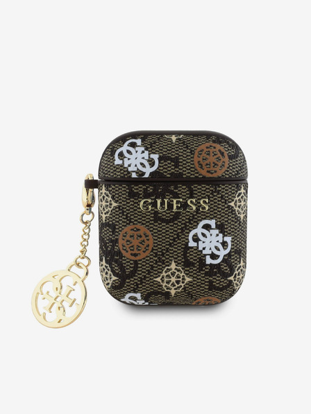 Guess Guess PU 4G bazsarózsa báj tok az AirPods 1/2-hez Barna Barna