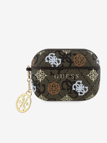 Guess Guess PU 4G Peony Charm tok AirPods Pro 2 készülékhez Barna