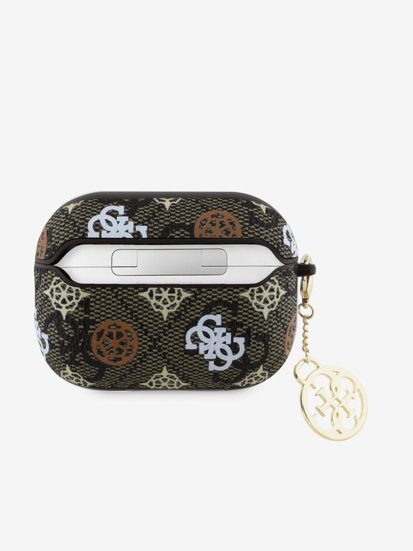 Guess Guess PU 4G Peony Charm tok AirPods Pro 2 készülékhez Barna