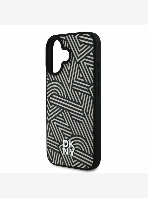 DKNY DKNY PU bőr Crosswalk Pattern Magsafe hátlap iPhone 16 Elefántcsont iPhone 16 Pro Pro Pro borító