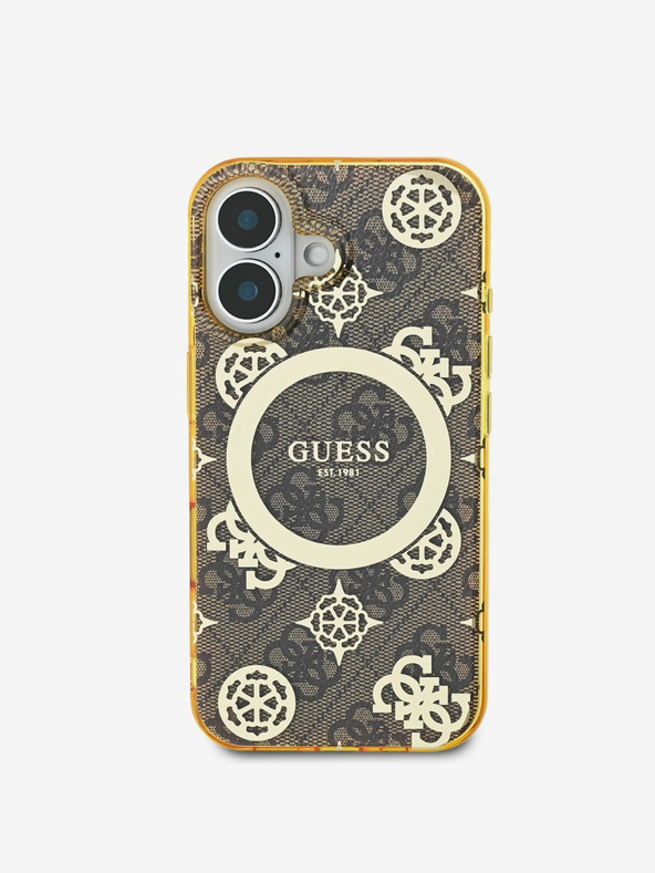 Guess Guess IML 4G bazsarózsa MagSafe hátlap iPhone 16 készülékhez Barna