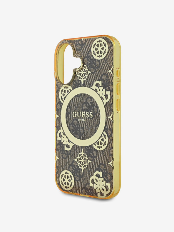 Guess Guess IML 4G bazsarózsa MagSafe hátlap iPhone 16 készülékhez Barna