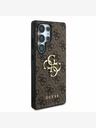 Guess PU 4G Metal Logo Zadní Kryt pro Samsung Galaxy S25 Ultra Brown Telefontok