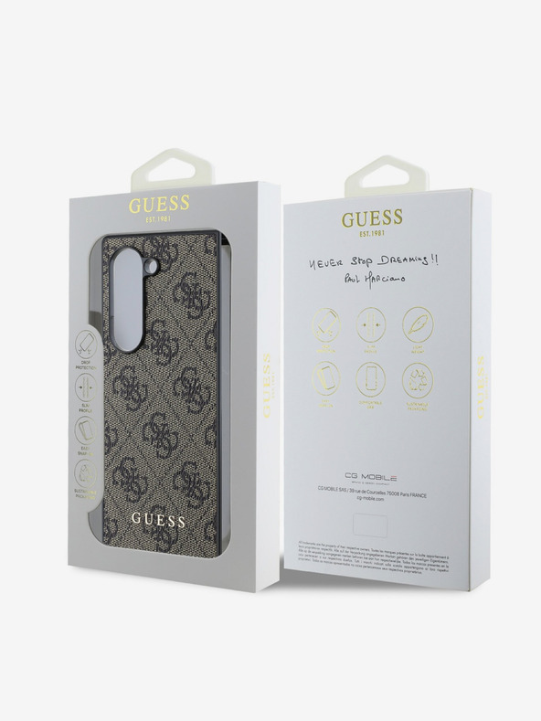 Guess Guess 4G Charm hátlapi borító Samsung Galaxy Z Fold 6-hoz Barna