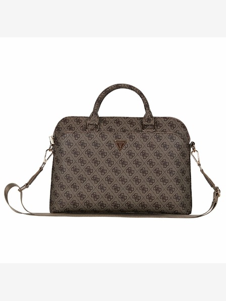 Guess Guess PU 4G háromszög logós notebook táska 15/16" barna