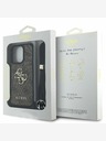 Guess Guess PU PU PU 4G fém logós keresztpántos hátlapi borító iPhone 15 Pro Max Brownhoz