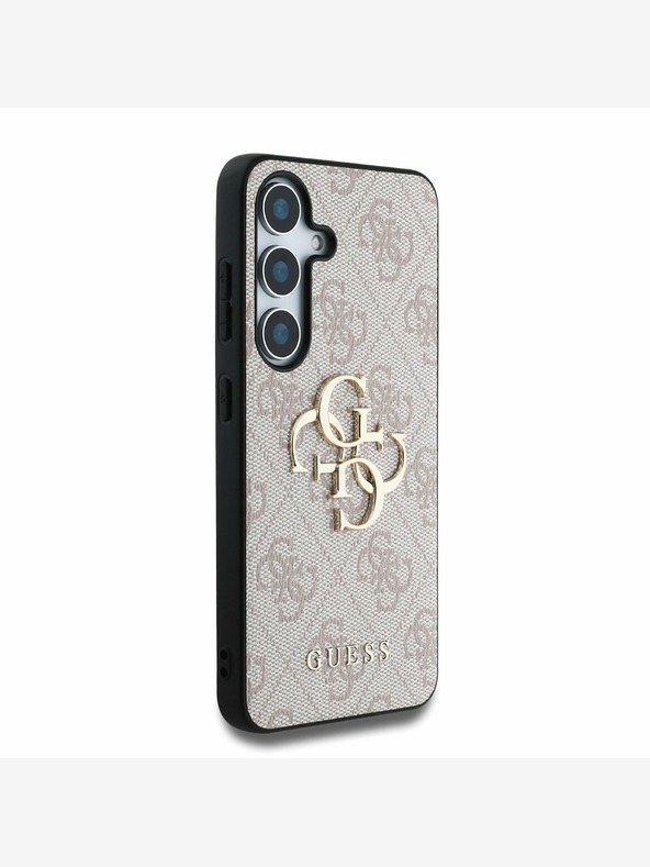 Guess Guess PU PU PU PU 4G fém logós hátlap a Samsung Galaxy S25+ rózsaszínű készülékhez