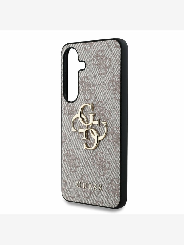 Guess Guess PU PU PU PU 4G fém logós hátlap a Samsung Galaxy S25+ rózsaszínű készülékhez