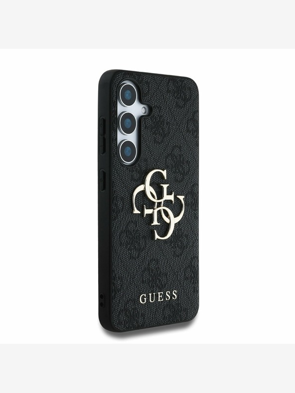Guess PU 4G Metal Logo Zadní Kryt pro Samsung Galaxy S25+ Grey Telefontok