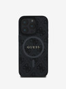 Guess PU Leather 4G Colored Ring MagSafe Zadní Kryt pro iPhone 16 Pro Max Black Telefontok
