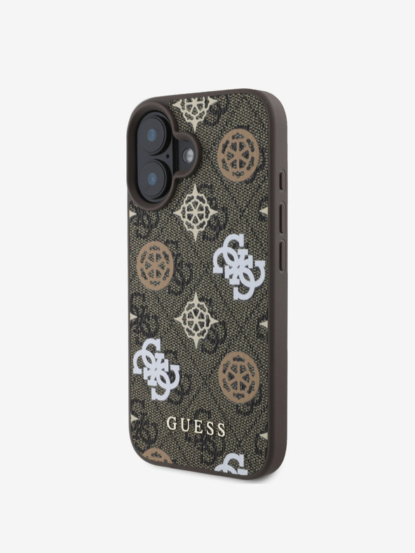 Guess Guess PU 4G bazsarózsa MagSafe hátlap iPhone 16-hoz Barna barna