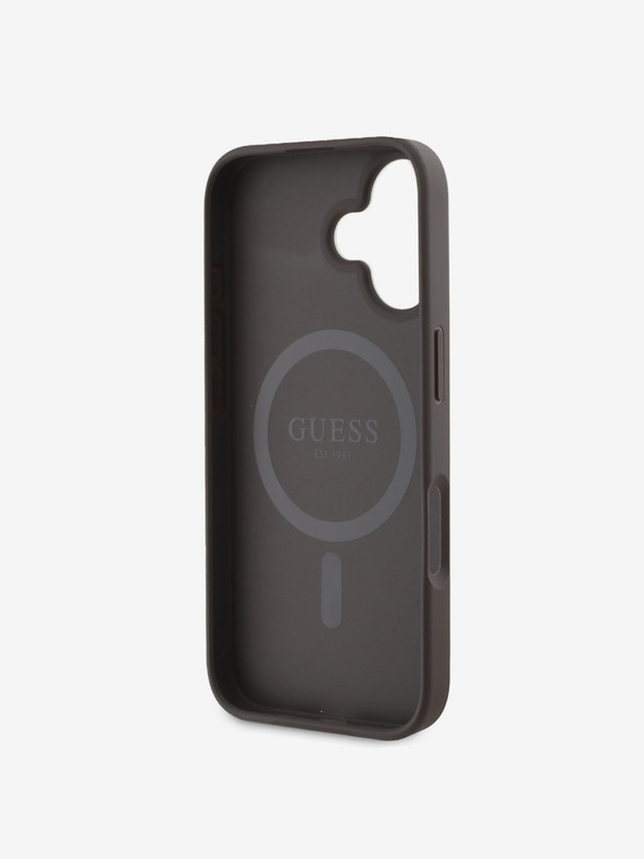 Guess Guess PU 4G bazsarózsa MagSafe hátlap iPhone 16-hoz Barna barna