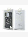 Guess Guess IML 4G csillogó és háromszög logóval ellátott MagSafe hátlap iPhone 16 Pro Max-hoz Fekete