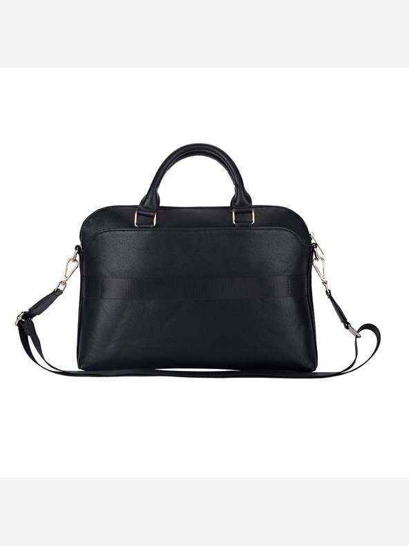 Guess Guess PU szemcsés háromszög logós notebook táska 15/16" fekete