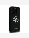 Guess Guess PU szemcsés 4G fém logós fém hátlap iPhone 16 Pro Fekete