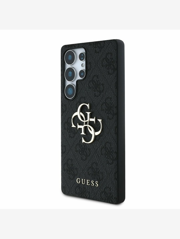 Guess PU 4G Metal Logo Zadní Kryt pro Samsung Galaxy S25 Ultra Grey Telefontok