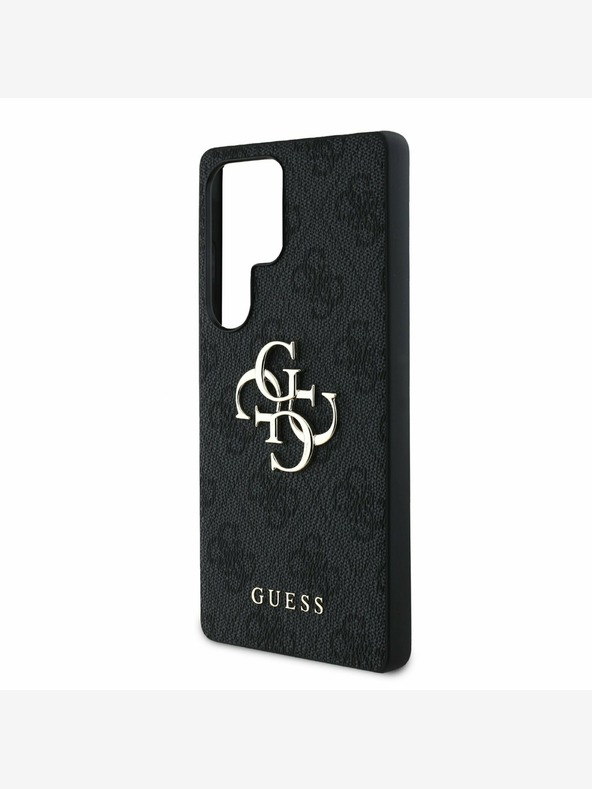 Guess PU 4G Metal Logo Zadní Kryt pro Samsung Galaxy S25 Ultra Grey Telefontok