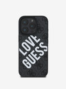Guess Guess PU bőr 4G Big Love logós MagSafe hátlap iPhone 16 Pro fekete iPhone 16 Pro készülékhez