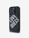 Guess Guess PU bőr 4G Big Love logós MagSafe hátlap iPhone 16 Pro fekete iPhone 16 Pro készülékhez