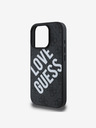Guess Guess PU bőr 4G Big Love logós MagSafe hátlap iPhone 16 Pro fekete iPhone 16 Pro készülékhez