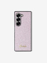 Guess Guess PC/TPU csillámpelyhek fém logós hátlap a Samsung Galaxy Z Fold 6 készülékhez Rózsaszínű