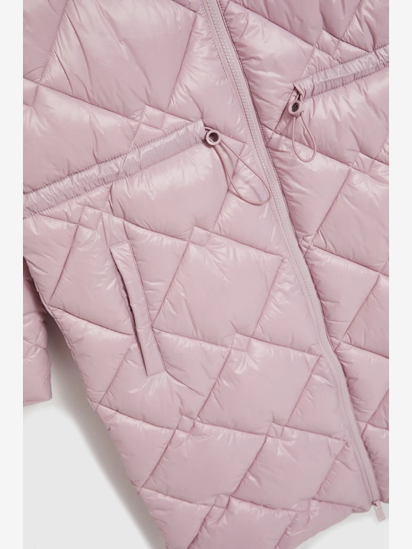 Moodo Világos rózsaszín steppelt kabát mandzsettával Moodo