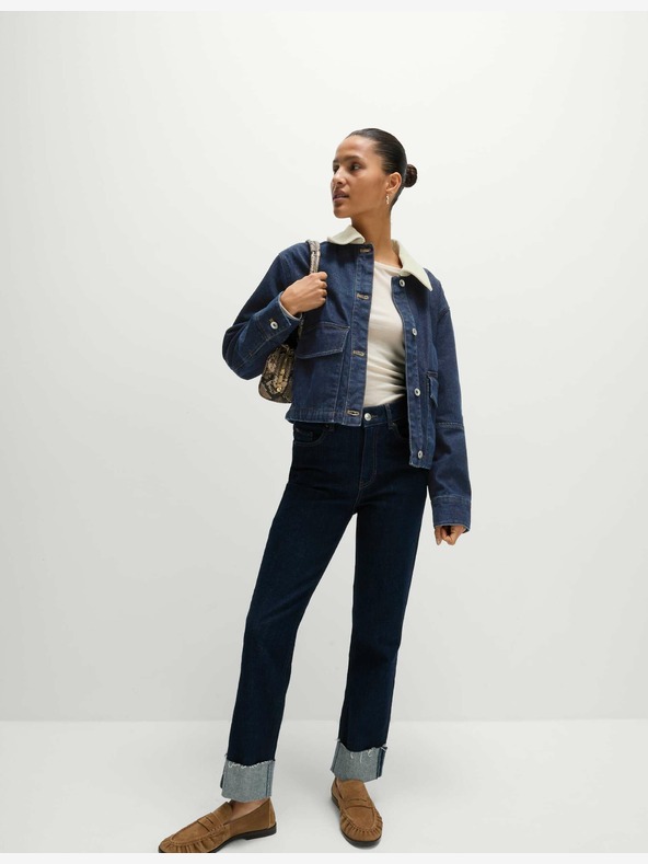 Marks & Spencer Laza, gallérral ellátott farmerdzseki Marks & Spencer tengerészkék