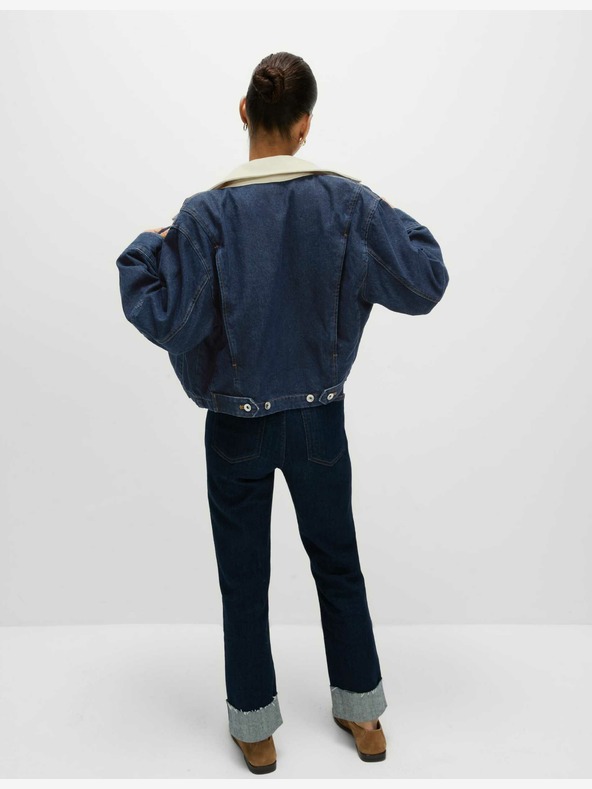 Marks & Spencer Laza, gallérral ellátott farmerdzseki Marks & Spencer tengerészkék