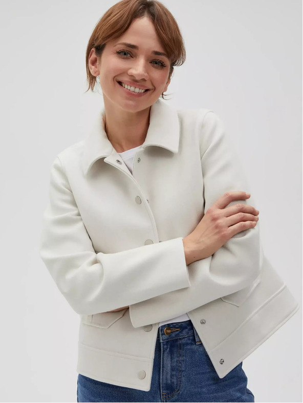 Moodo Krémszínű női pólódzseki Moodo