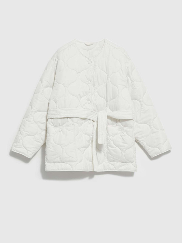 Moodo Fehér női steppelt kabát Moodo