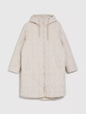 Moodo Krémszínű női steppelt kabát Moodo