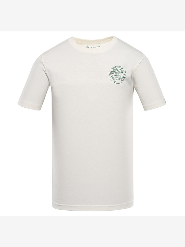 ALPINE PRO Férfi bio pamut póló ALPINE PRO TERMESA 2 krémszínű változat pb