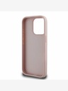 Guess Guess PU szemcsés 4G fém logós hátlap iPhone 15 Pro rózsaszínűre