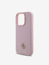 Guess Guess PU szemcsés 4G kis fém logós MagSafe hátlap iPhone 16 Pro rózsaszínű iPhone 16 Pro készülékre