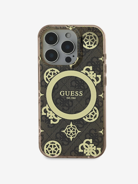 Guess Guess IML 4G bazsarózsa MagSafe hátlap iPhone 16 Pro készülékhez Barna